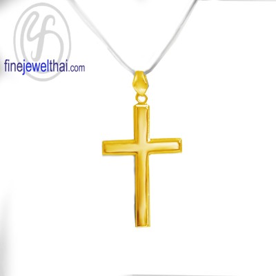  จี้ไม้กางเขน จี้ทองสีชมพู จี้พิ้งค์โกลด์  พิ้งค์โกลด์แท้  P1200PG